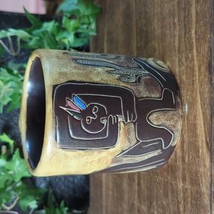 LNC Mara of Mexico Kokopelli Indian Stoneware Collections Cup Mug Coffee Tea